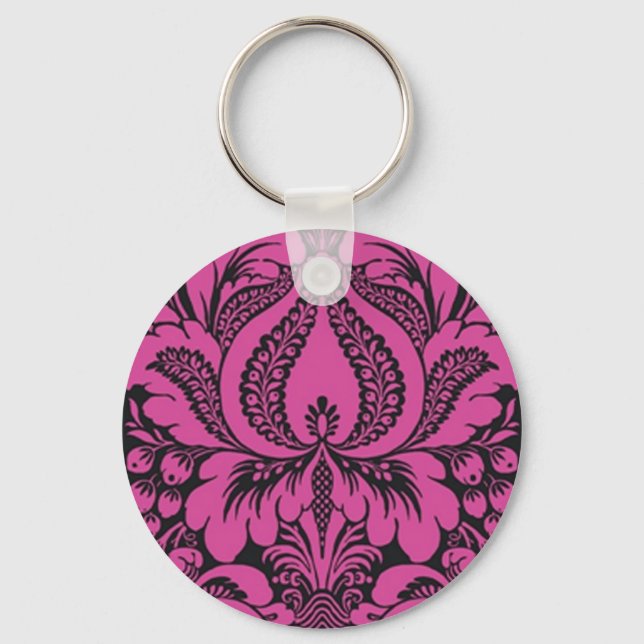 Chaveiro Cadeia de Chave Floral Rosa Fantasia (Frente)