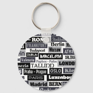 Chaveiro Cadeia de chave personalizada do viajante europeu