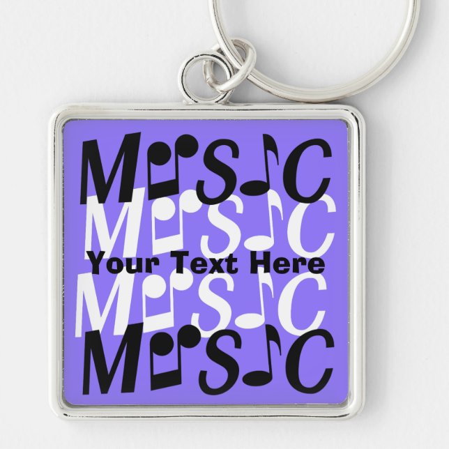 Chaveiro cadeia de chave personalizada MUSIC (Frente)