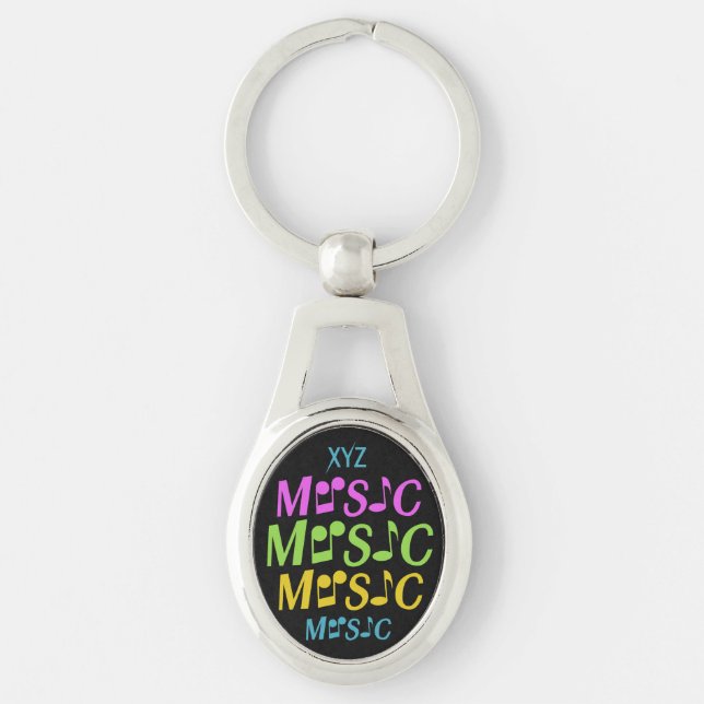 Chaveiro cadeia de chave personalizada MUSIC (Frente)