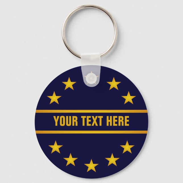 Chaveiro Cadeia de chave STARS de OURO PERSONALIZADA (Frente)