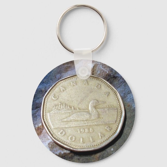 Chaveiro Cadeia de Chaves da Loonie Canadiana 1988 (Frente)