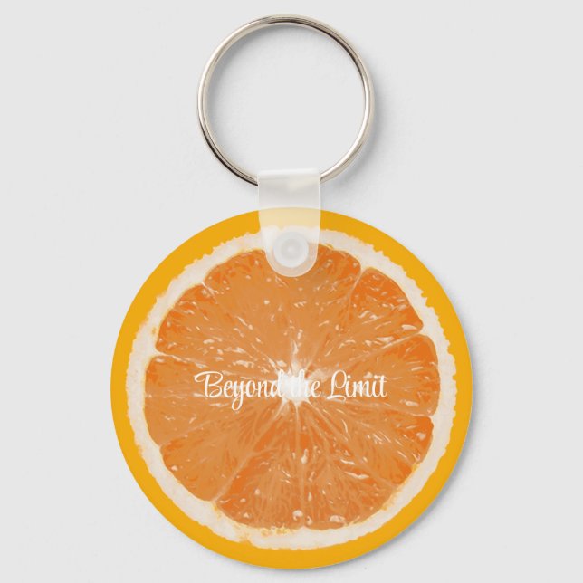 Chaveiro Cadeia de Chaves da Nota de fruta - Laranja - Além (Frente)