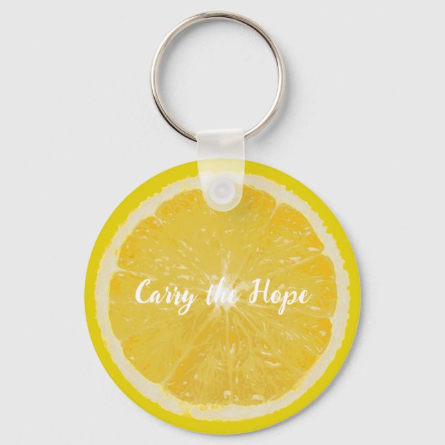Chaveiro Cadeia de Chaves da Nota de fruta - Limão - Carreg (Frente)