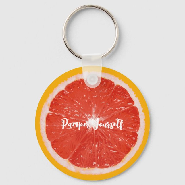 Chaveiro Cadeia de Chaves da Nota de fruta - Toranja - Pamp (Frente)