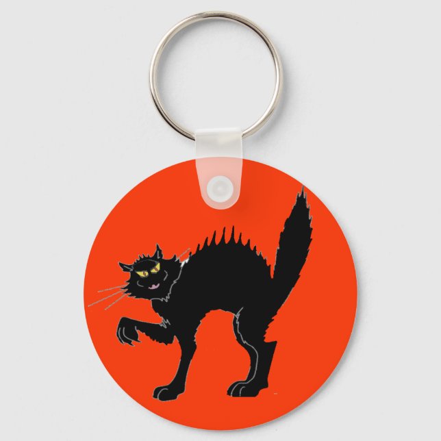Chaveiro Cadeia de Chaves de Gato Preto (Frente)