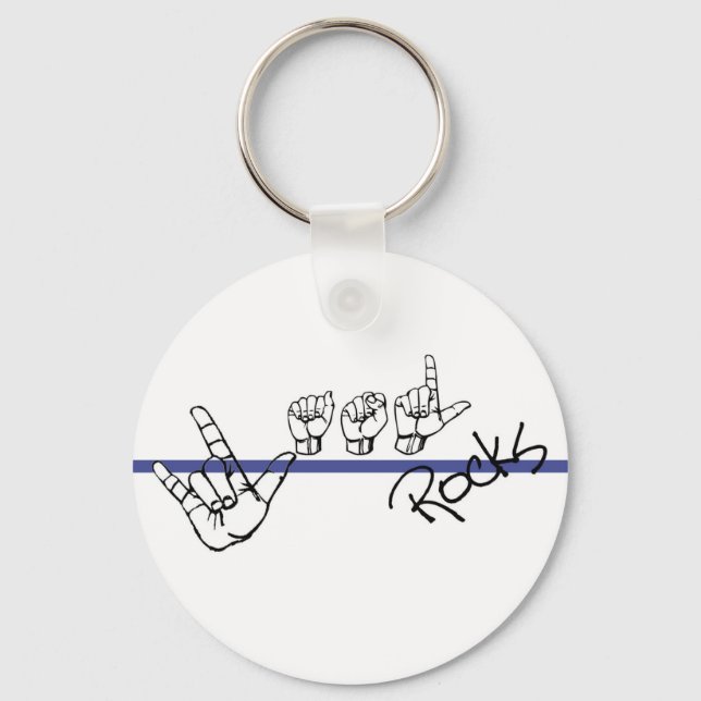 Chaveiro Cadeia de Chaves do ASL Rocks (Frente)