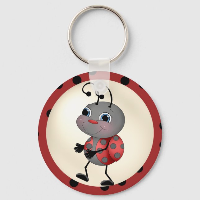 Chaveiro Cadeia de chaves Ladybug do Cartoon (Frente)
