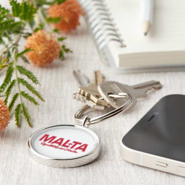Chaveiro Cadeia de chaves personalizada MALTA (Lateral)