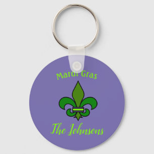 Chaveiro Cadeia de Chaves Personalizada Mardi Gras Fleur de