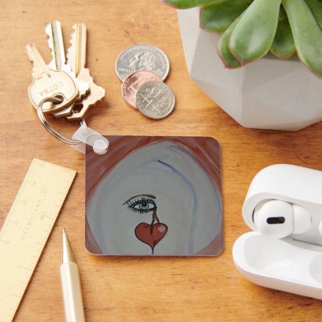 Chaveiro Cadeia de Tecla Coração Quebrada (Mesa)