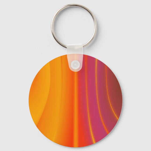 Chaveiro Cadeia de teclas abstrato Orange Swirl (Frente)