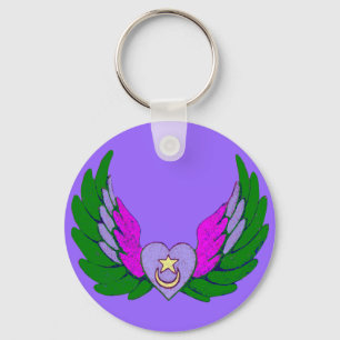 Chaveiro Cadeia de teclas Coração Ala Verde Sufi