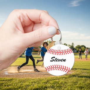 Chaveiro Cadeia de teclas de beisebol personalizada com nom
