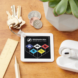 Chaveiro Cadeia de teclas metálicas SIGGRAPH