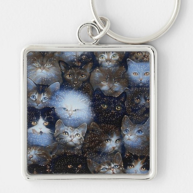 Chaveiro Cadeia de teclas Premium Cats Sparkle (Frente)