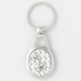 Chaveiro Cadeia de teclas preto e branco