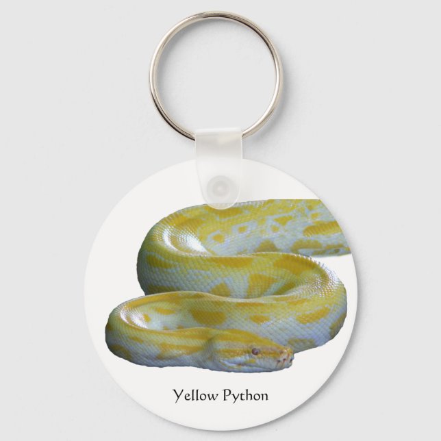 Chaveiro Cadeia de teclas Python Amarelo (Frente)