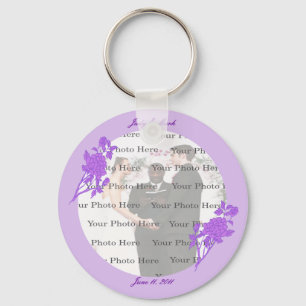 Chaveiro Cadeia de teclas redondas personalizadas de flores