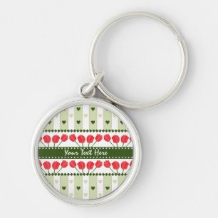 Chaveiro Cadeia de teclas Tulips & Hearts, personalizar