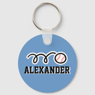 Chaveiro Cadeia personalizada de beisebol para o nome das c