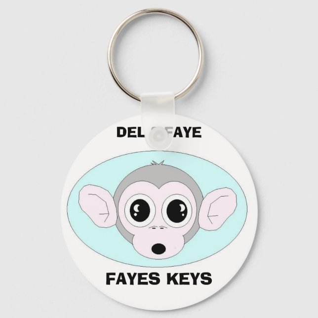 CHAVEIRO CADEIAS-CHAVE DE MACACO PERSONALIZADAS (Frente)