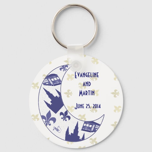 Chaveiro Cadeias-Chave de Moon City Crescent (Frente)