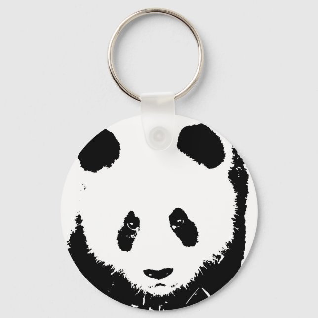 Chaveiro Cadeias-chave de Panda de pop Art (Frente)