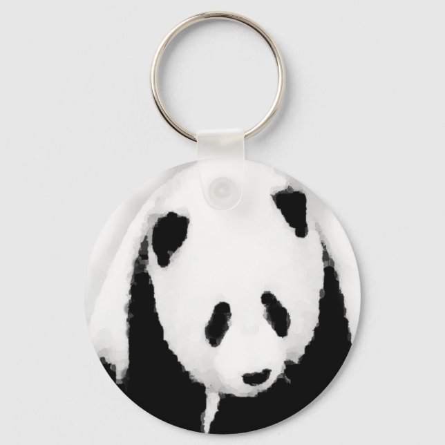 Chaveiro Cadeias-chave de Panda de pop Art (Frente)