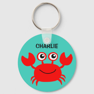 Chaveiro Cadeias de chaves personalizadas do Happy Crab
