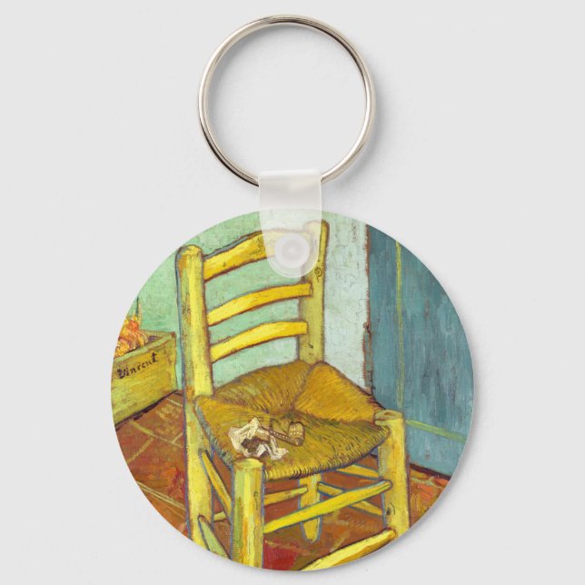 Chaveiro Cadeira de Vincent Van Gogh com cachimbo (Frente)
