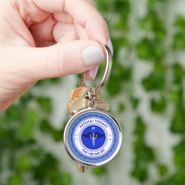 Chaveiro Caduco de Terapia Física Azul Personalizado
