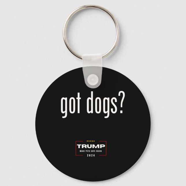 Chaveiro Cães Comendo Os Gatos De Cães - Trump Faz Animais  (Frente)