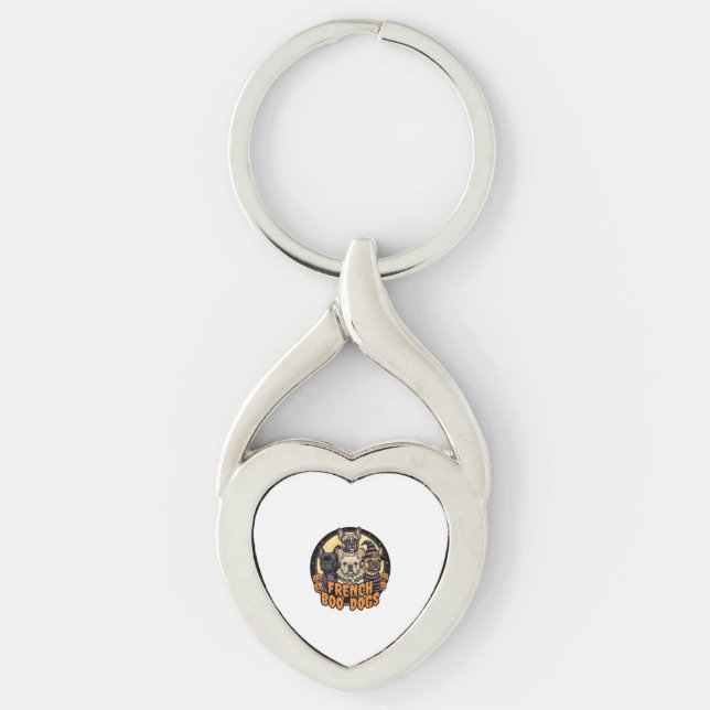 Chaveiro Cães de Boo Franceses Design de Bulldog Francês de (Frente)