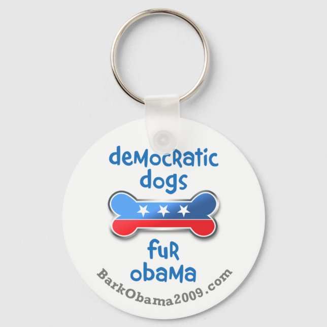Chaveiro Cães Democratas para Obama 2009 (Frente)