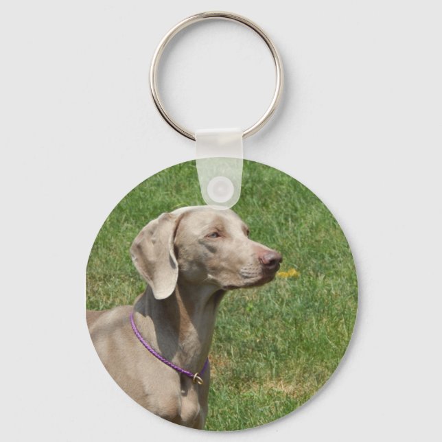 Chaveiro Cães fazem nossas vidas inteiras - Weimaraner (Frente)