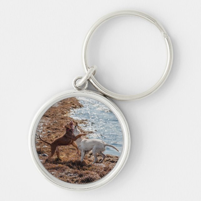 Chaveiro Cães na praia (Frente)