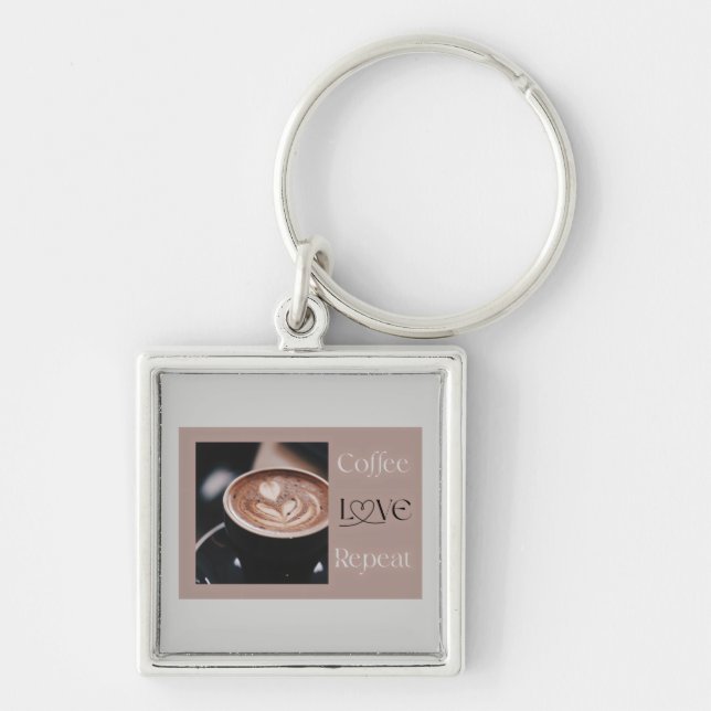Chaveiro Café AMOR Repita – Presente Moderno para Amantes d (Frente)