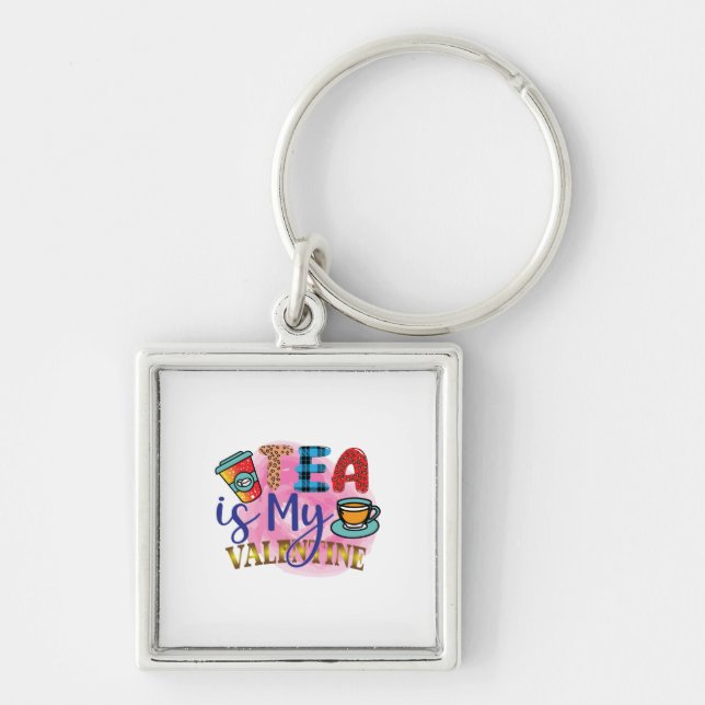 Chaveiro Café Arte Tea É Minha Namorados (Frente)