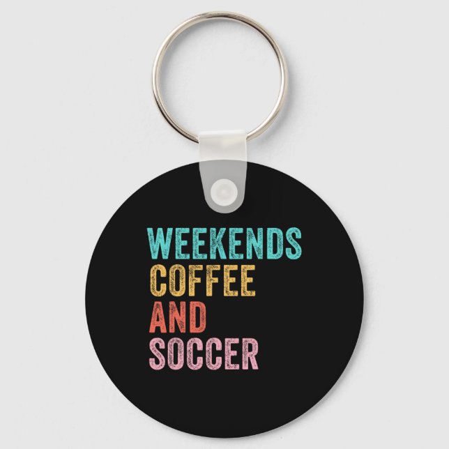 Chaveiro Café de Fim de Semana e Futebol Mãe de Futebol Div (Frente)