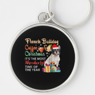 Chaveiro Café do Bulldog Francês Natal É Maravilhoso