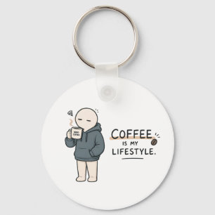 Chaveiro Café É Meu Estilo de Vida Piada de Café Meme