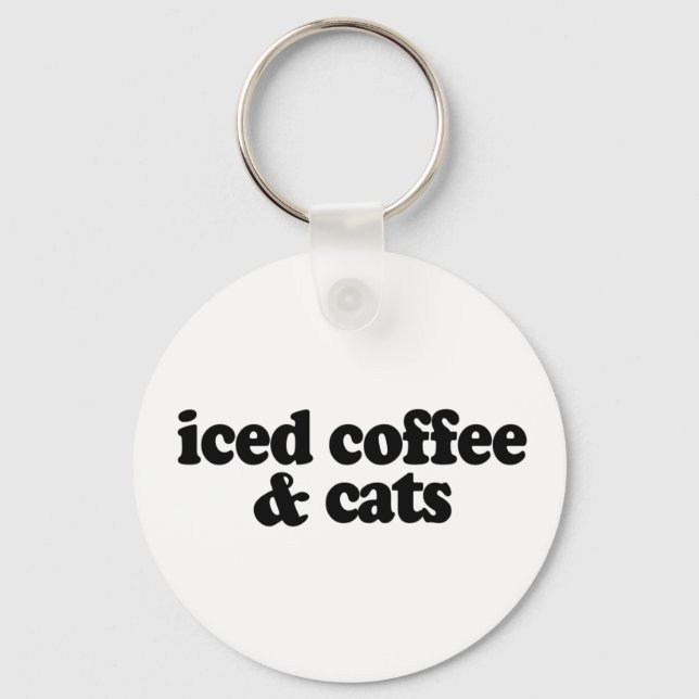 Chaveiro café gelado e gatos (Frente)