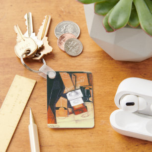 Chaveiro Café Grinder por Juan Gris, Vintage Cubism Art