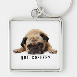 Chaveiro Café obtido? Corrente chave do Pug
