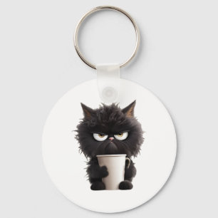 Chaveiro Café Preto Engraçado Engraçado Café Preto Irritado