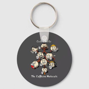 Chaveiro Café Quimica Molécula Engraçado Ciência Geek Cof