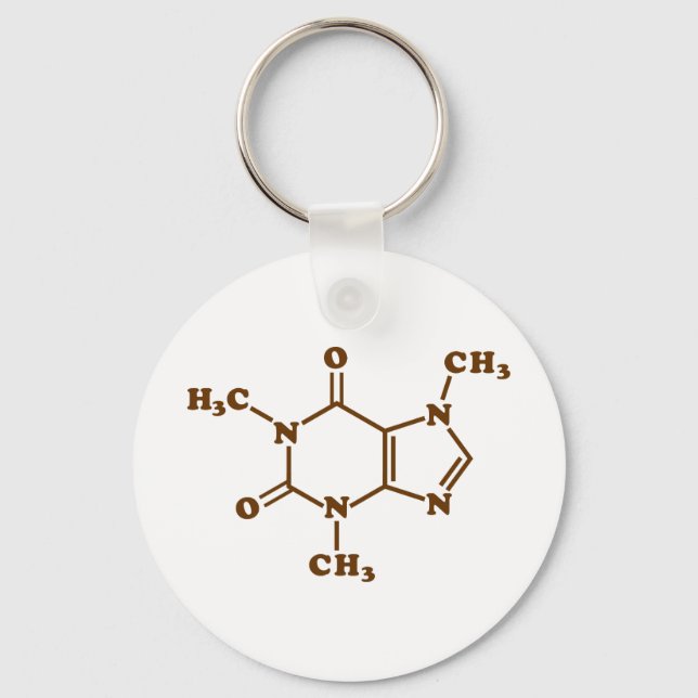 Chaveiro Cafeína - Café - Fórmula Química Molecular (Frente)