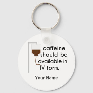 Chaveiro cafeína em IV, humor da enfermeira
