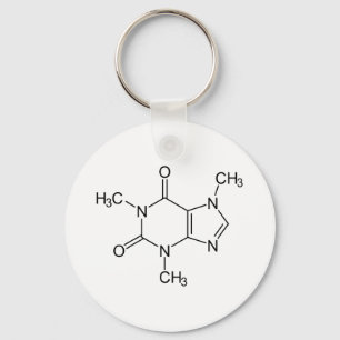 Chaveiro Caffeine Molecule Chemistry Átomos de café